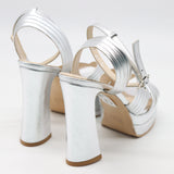 SANDALES SOIRÉES EN CUIR À TALONS HAUTES ET BRIDES À CHEVILLE
