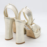 SANDALES SOIRÉES EN CUIR À TALONS HAUTES ET BRIDES À CHEVILLE