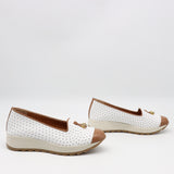 BALLERINES BASKETS EN CUIR