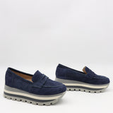 BALLERINES BASKETS EN DAIM CUIR