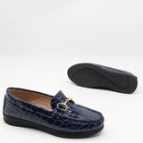 MOCASSINS COMPENSÉES EN CUIR IMPRIMÉES