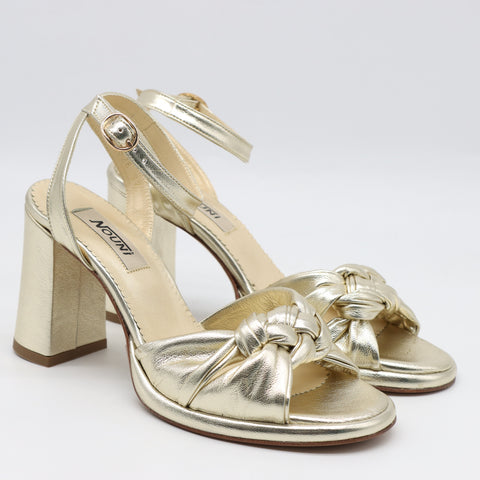 SANDALES SOIRÉES EN CUIR À TALONS ET BRIDES À CHEVILLE