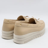BALLERINES BASKETS EN CUIR À PLATEFORMES