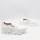 BASKETS COMPENSÉES EN CUIR MATELASSÉES