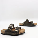 SANDALES-SABOTS MEDICALES À DEUX BOUCLES EN CUIR