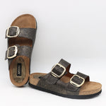 SANDALES-SABOTS MEDICALES À DEUX BOUCLES EN CUIR