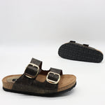 SANDALES-SABOTS MEDICALES À DEUX BOUCLES EN CUIR