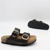 SANDALES-SABOTS MEDICALES À DEUX BOUCLES EN CUIR