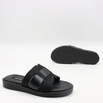 MULES PLATES EN  CUIR