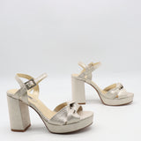 SANDALES SOIRÉES EN CUIR À TALONS HAUTES ET BRIDES À CHEVILLE