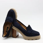 CHAUSSURES À TALONS EN DAIM CUIR ET SEMELLE CRANTÉE