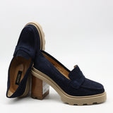 CHAUSSURES À TALONS EN DAIM CUIR ET SEMELLE CRANTÉE