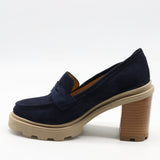 CHAUSSURES À TALONS EN DAIM CUIR ET SEMELLE CRANTÉE