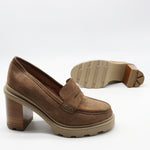 CHAUSSURES À TALONS EN DAIM CUIR ET SEMELLE CRANTÉE