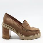 CHAUSSURES À TALONS EN DAIM CUIR ET SEMELLE CRANTÉE