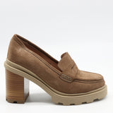 CHAUSSURES À TALONS EN DAIM CUIR ET SEMELLE CRANTÉE