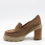 CHAUSSURES À TALONS EN DAIM CUIR ET SEMELLE CRANTÉE