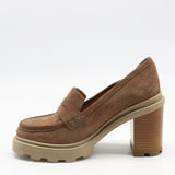 CHAUSSURES À TALONS EN DAIM CUIR ET SEMELLE CRANTÉE