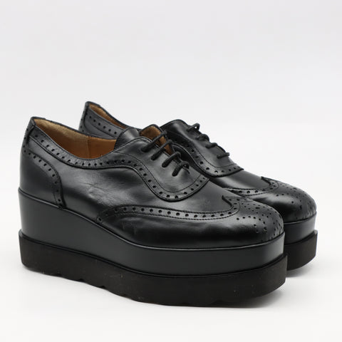 DERBIES COMPENSÉES EN CUIR