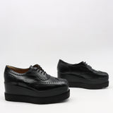 DERBIES COMPENSÉES EN CUIR
