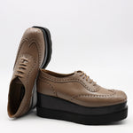 DERBIES COMPENSÉES EN CUIR