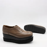 DERBIES COMPENSÉES EN CUIR