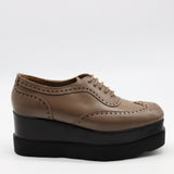 DERBIES COMPENSÉES EN CUIR