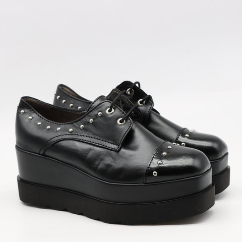 DERBIES COMPENSÉES EN CUIR