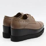 DERBIES COMPENSÉES EN CUIR