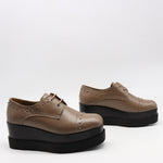 DERBIES COMPENSÉES EN CUIR