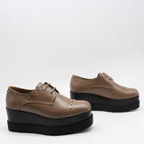 DERBIES COMPENSÉES EN CUIR