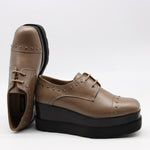 DERBIES COMPENSÉES EN CUIR