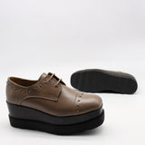 DERBIES COMPENSÉES EN CUIR