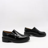 CHAUSSURES À ÉLASTIQUE EN CUIR VERNIS