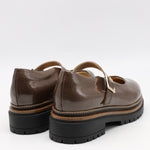 BABIES EN CUIR VERNIS FROISSÉ ET SEMELLE CRANTÉE