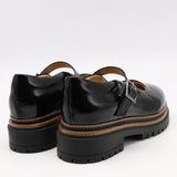 BABIES EN CUIR VERNIS FROISSÉ ET SEMELLE CRANTÉE