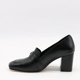 ESCARPINS EN CUIR À BOUCLE ET BOUT CARRÉ