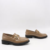MOCASSINS EN CUIR ET MORS DORÉ