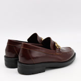 MOCASSINS EN CUIR ET MORS DORÉ