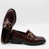 MOCASSINS EN CUIR ET MORS DORÉ