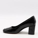 ESCARPINS EN CUIR VERNIS ET BOUT CARRÉ