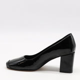 ESCARPINS EN CUIR VERNIS ET BOUT CARRÉ