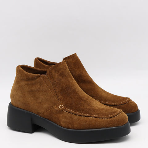 BOTTINES EN DAIM CUIR