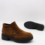 BOTTINES EN DAIM CUIR