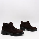 BOTTINES EN DAIM CUIR