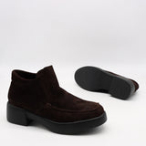 BOTTINES EN DAIM CUIR