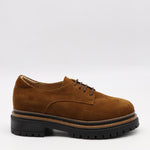 DERBIES EN DAIM CUIR ET SEMELLE CRANTÉE
