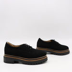 DERBIES EN DAIM CUIR ET SEMELLE CRANTÉE