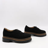 DERBIES EN DAIM CUIR ET SEMELLE CRANTÉE