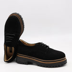DERBIES EN DAIM CUIR ET SEMELLE CRANTÉE